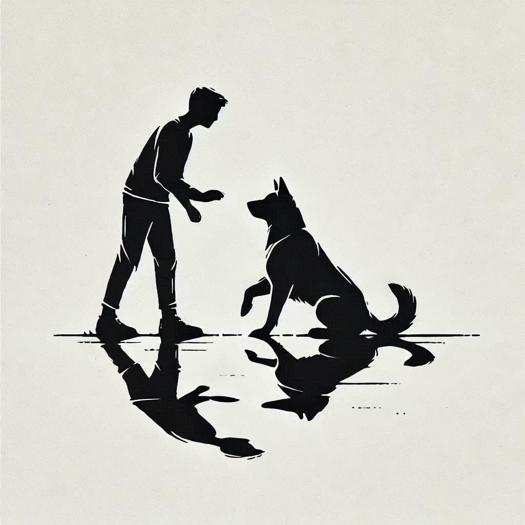 teach a dog the sit command